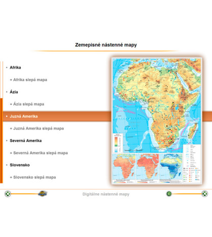 Elektronické nástenné mapy CD- GEOGRAFIA