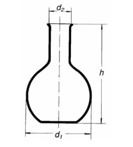 Banka s plochým dnom ,úzkohrdlá,vyhrnutý okraj 250ml