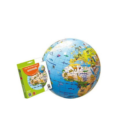 Nafukovací glóbus Zvieratá, 30 cm