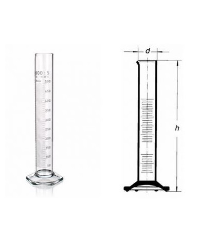 Valec odmerný vysoký 100ml,s výlevkou, šesťhrannou pätkou, biela graduácia, trieda B 100ml