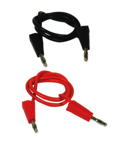 Spojovací vodič (čierny), konektor 4 mm, dĺžka 50 cm