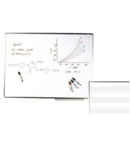 Tabuľa keramická, magnetická, biela 240x120 cm - projekčná