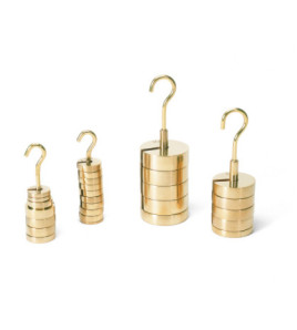 Súprava rôznych drážkových závaží s výrezom, celková hmotnosť 100g