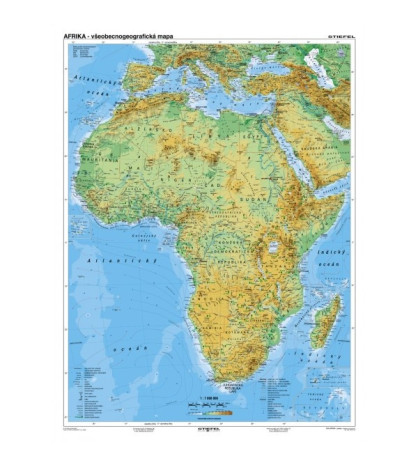 Afrika - všeobecnogeografická160x120cm