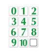 Čísla - zelené 0-10