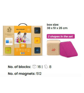 Magnetická stavebnica JollyHeap Mini set 24 blokov