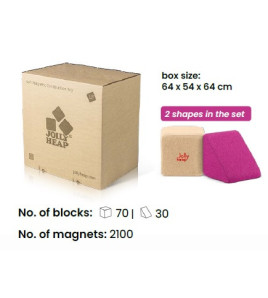 Magnetická stavebnica JollyHeap Basic set 100 blokov