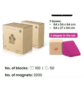 Magnetická stavebnica JollyHeap Joy set 150 blokov