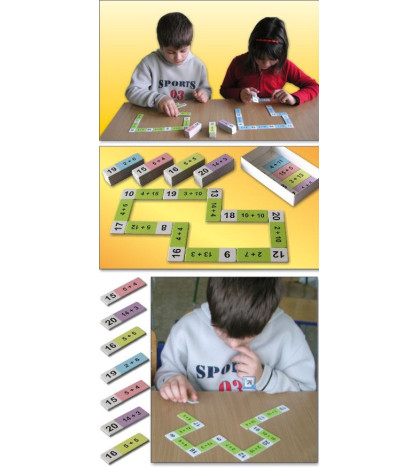 Dominotest - Nás. a del. číslom 5 a 4