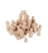 Stavebnica - Drevené kocky prírodné, 100 ks