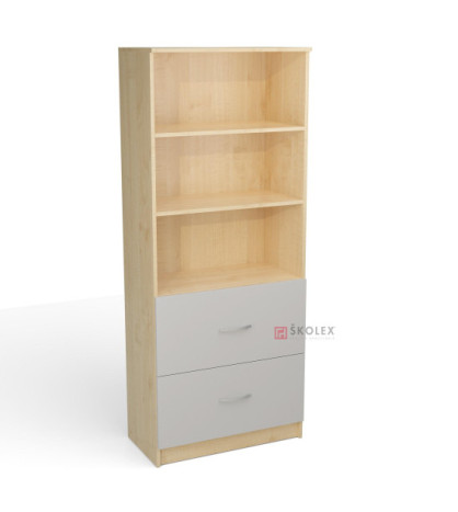 Skriňa vysoká, policová, 2-zásuvková (80x40x195cm)