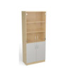 Skriňa vysoká, policová, dvierka plné, sklenené (80x40x195cm)