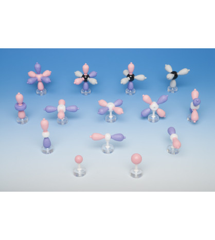 14 modelov atómových orbitálov Molyorbital