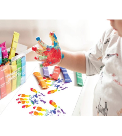 Prstové farby na cesty 12 ks