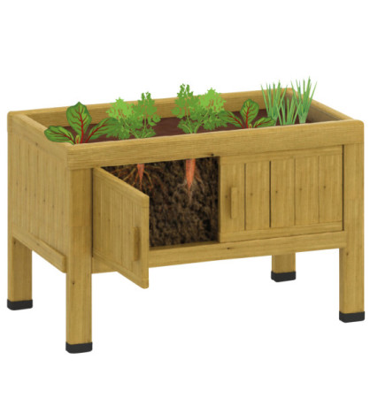 Vyvýšený záhon s okienkom na pozorovanie