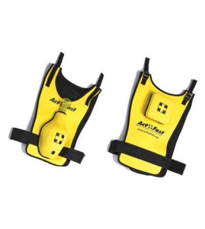Act+Fast detská žltá vesta na nácvik Heimlichovho manévru a úderov do chrbta