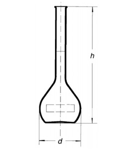 Banka odmerná, s vyhnutým okrajom, bez zátky, trieda A 100ml