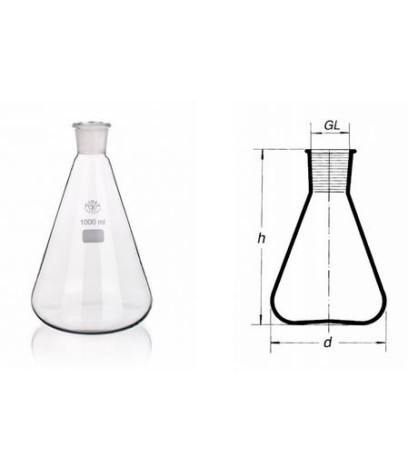 Banka kúžeľová podľa Erlenmeyera s NZ29/32, 100ml