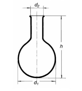 Banka s guľatým dnom ,úzkohrdlá,vyhnutý okraj 100 ml