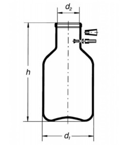 Fľaša odsávacia s plastovou olivkou a plastovým tubusom 250ml