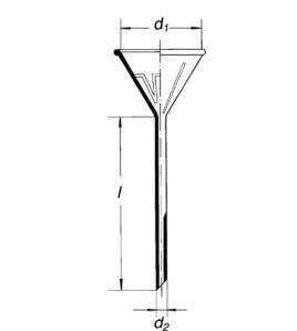 Lievik analytický, pre rýchlu filtráciu 55mm