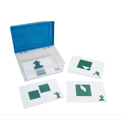 Tangramy - pracovné karty 24 ks v plastovom boxe