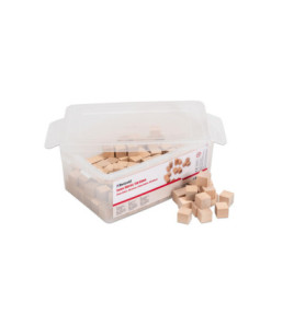 Drevené kocky Cubo - prírodné, uložené v plastovej krabici