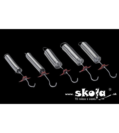 Sada 5 oceľových pružín s HÁČIKMI (Hookov zákon)