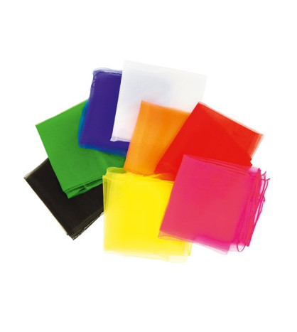 Rytmická šatka farebná - ružová, 1 ks