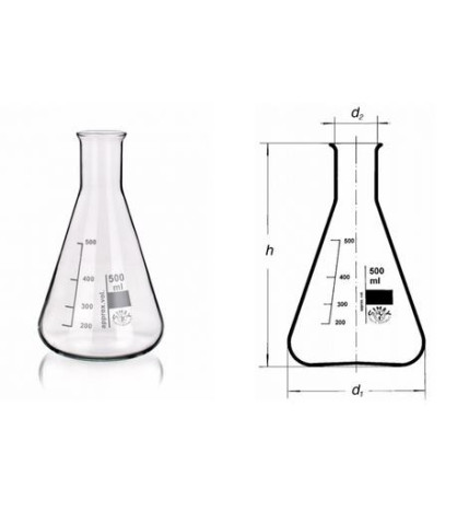 Banka kúželová podľa Erlenmeyera,úzkohrdlá 1000ml