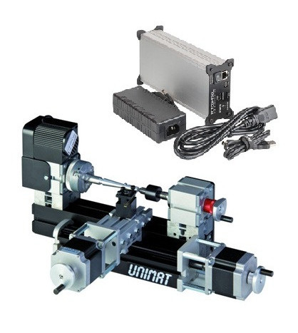 UNIMAT CNC celokovový sústruh (2 osi) + Ovládacia elektronika
