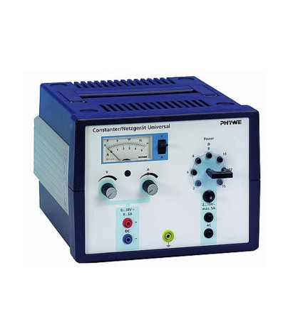 PHYWE zdroj napájania DC: 18 V, 5 A / AC: 15 V, 5 A, analógový displej