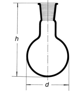 Banka s guľatým dnom a NZ29/32, 250ml