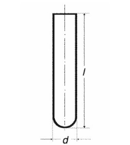 Skúmavka s guľatým dnom,rovný okraj, 20x150mm