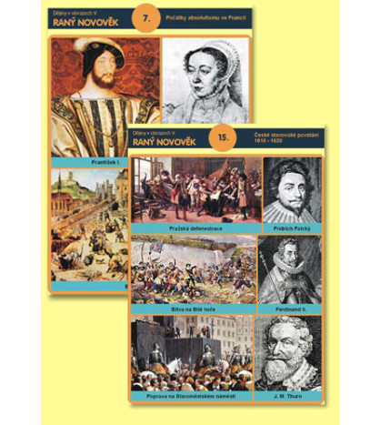 Dejiny v obrazoch - Raný novovek - kartón - 13 ks