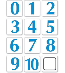 Čísla - modré 0-10