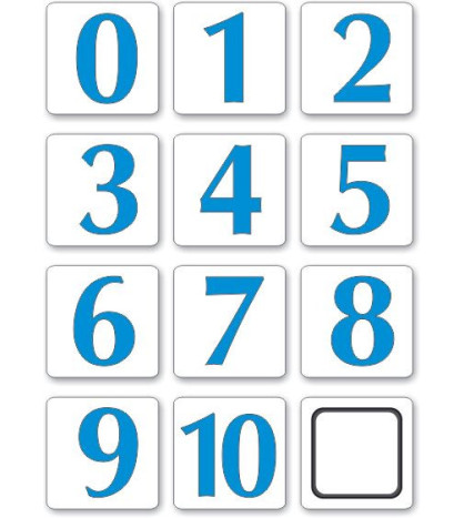 Čísla - modré 0-10