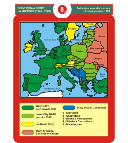Historické mapy - Dejiny sveta a Európy II. - kartón - 17ks