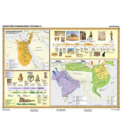 Veľké ríše starovekého východu II. 120x160cm - Egypt, India, Čína