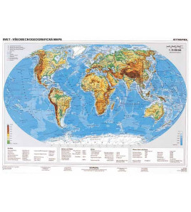 Svet - všeobecnogeografický + svet politický 160x120cm