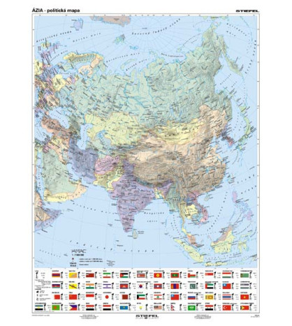 Ázia - politická mapa 140x190cm