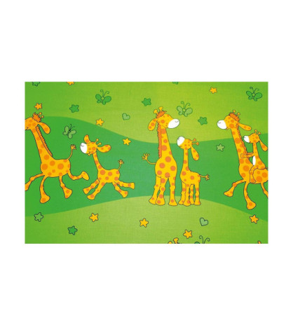 Bavlnené obliečky - žirafa zelená
