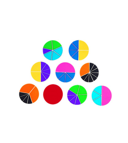 Farebné kruhy - zlomky