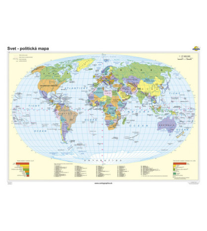 Svet - politická mapa 120x160cm