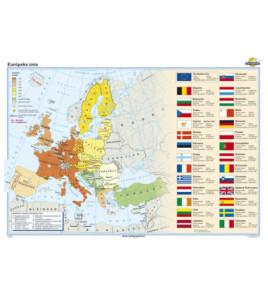Európska únia + slepá mapa (DUO) 120x160cm