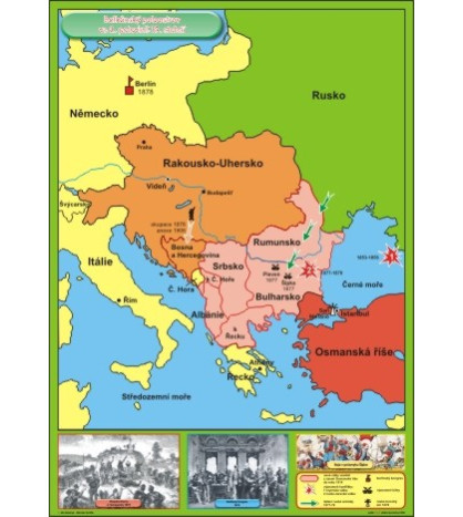 Balkánsky poloostrov v 2. pol. 19. st. (mapa + CD)
