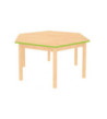 Šesťhranný drevený stôl