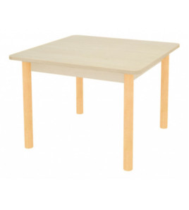 Štvorcový drevený stôl
