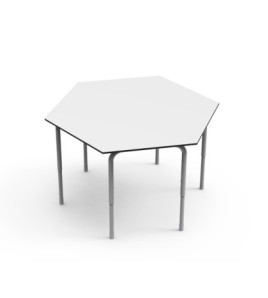 Žiacky stôl ŠESŤUHOLNÍK-U, 5-6-7, nastaviteľná výška 70-76-82 cm