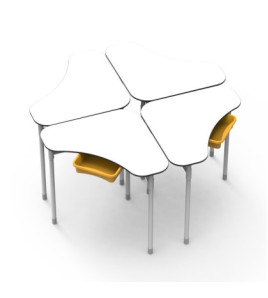 Žiacky stôl BUMERANG 5, s kolieskom, výška 70 cm, obojstranný